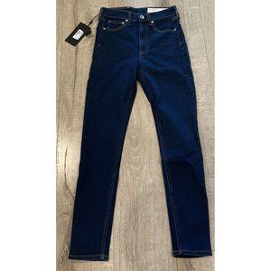 Rag & Bone Women's Nina High Rise Skinny Jeans Dark Wash Sz 24 NWT